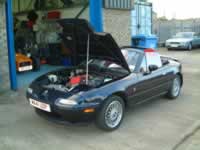 Custom engine for a Mazda MX5